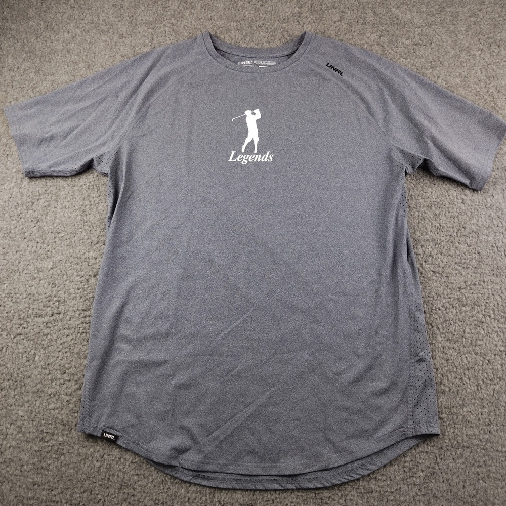 UNRL Golf Shirt Legends Product Type Mens Medium Stride Collection Gray EUC